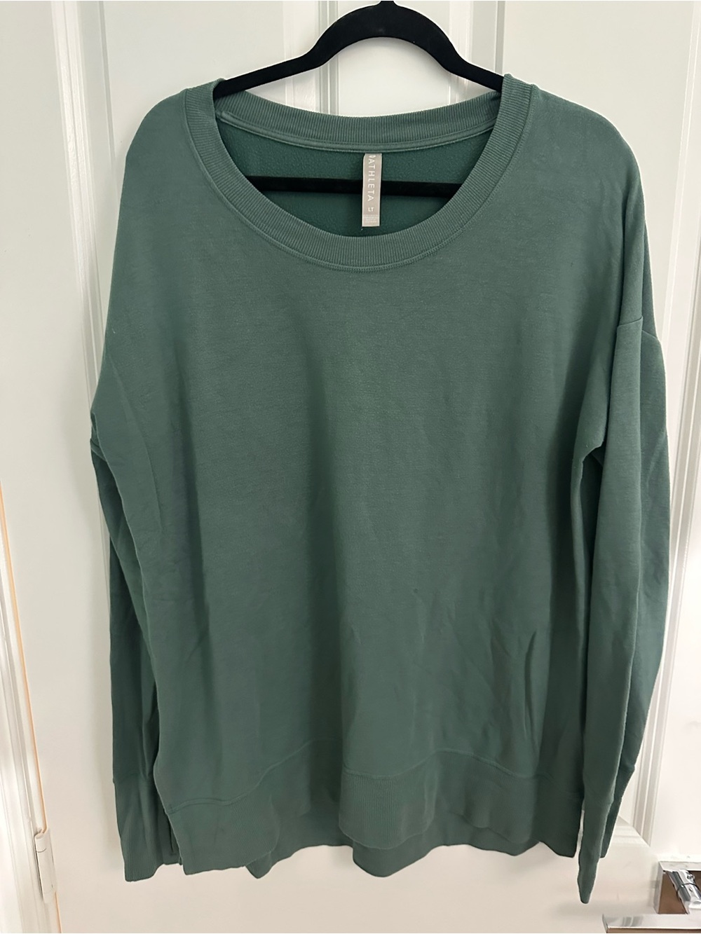 Athleta Coaster Luxe Sweatshirt in Dusty Green